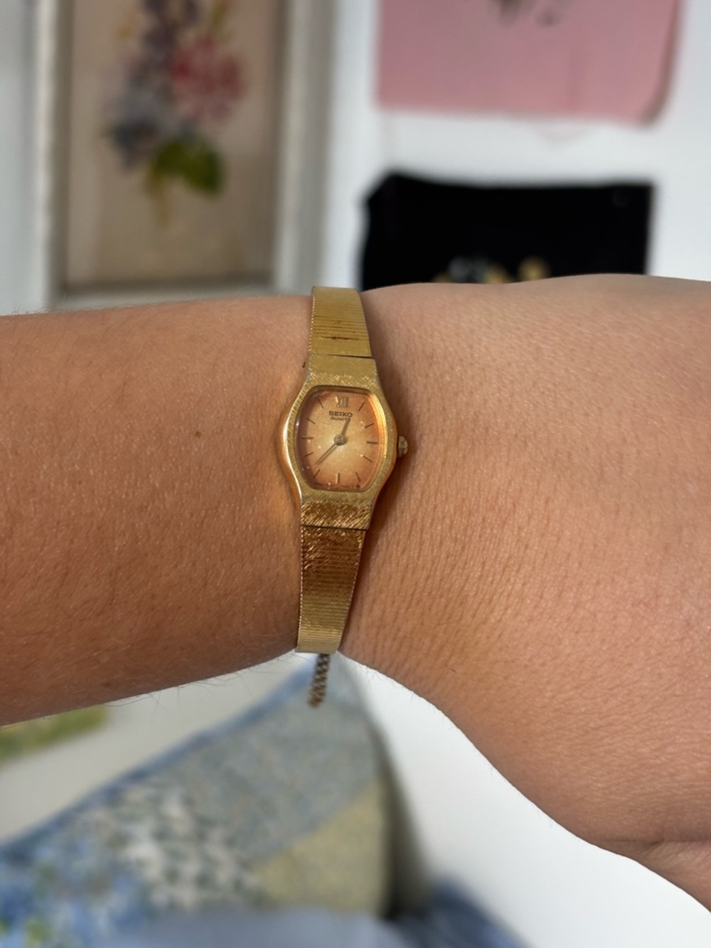 Seiko Gold-Tone Ladies Bracelet Watch with Champagne Dial